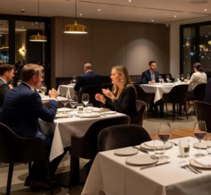 Sfeervolle restaurant setting gecombineerd met pokertafels bij AIR COMFORT INSTALLERS